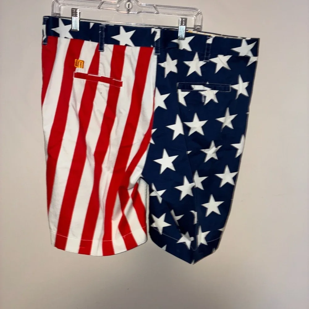 Loudmouth Golf Shorts Mens 42 American Flag Stars Stripes Patriotic USA